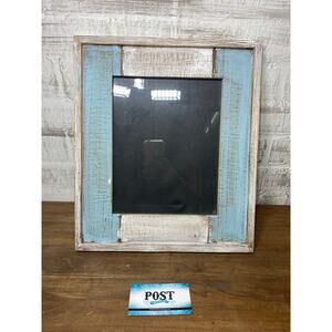 Nautical Weathered Blue And White Stripped Wooden Picture Frame